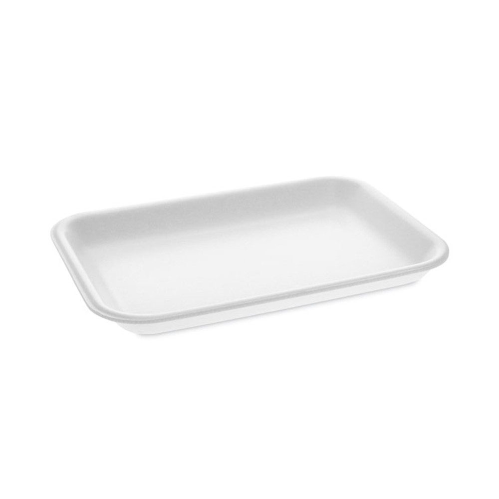 PACTIV EVERGREEN CORPORATION 0TF100200000 Supermarket Tray, #2, 8.2 x 5.7 x 0.91, White, Foam ,500/Carton