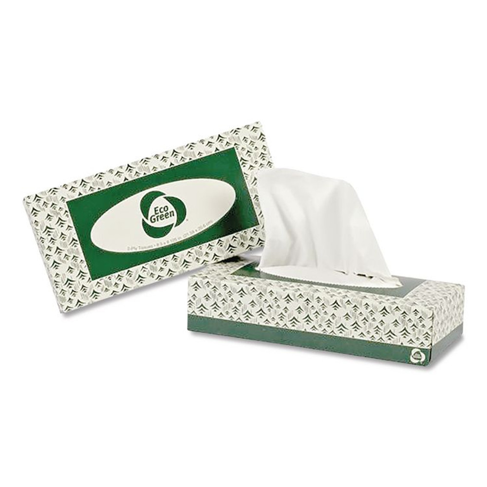 AMERICAN PAPER CONVERTING Eco Green® EF150 Recycled Two-Ply Facial Tissue, White, 150 Sheets/Box, 20 Boxes/Carton