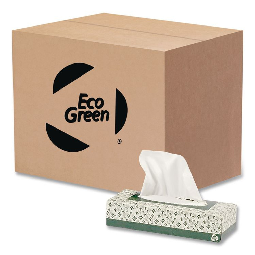 AMERICAN PAPER CONVERTING Eco Green® EF150 Recycled Two-Ply Facial Tissue, White, 150 Sheets/Box, 20 Boxes/Carton