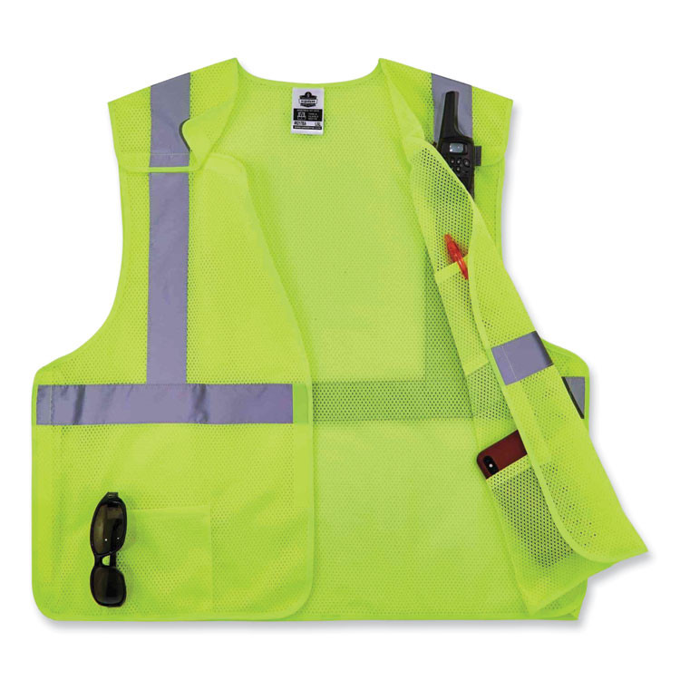 TENACIOUS HOLDINGS, INC. ergodyne® 21529 GloWear 8217BA Class 2 Breakaway Mesh Vest, Polyester, 4X-Large/5X-Large, Lime