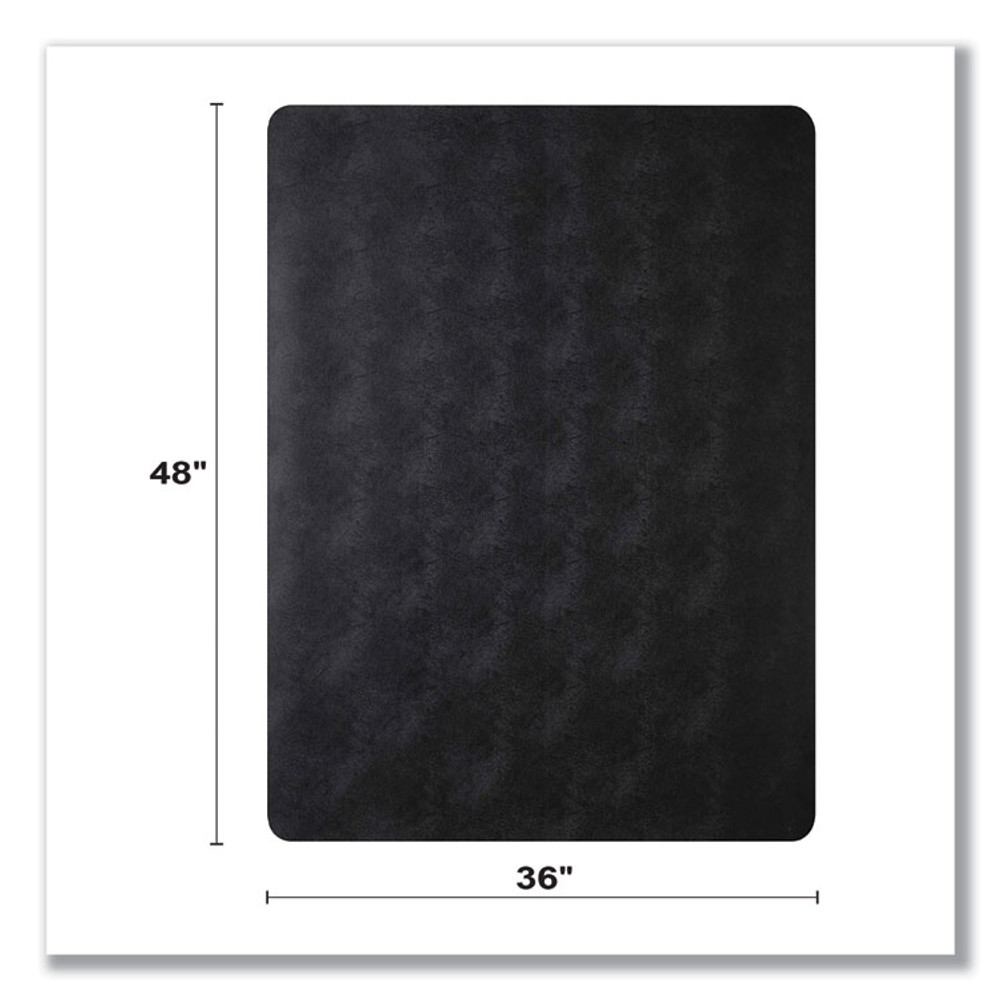 DEFLECTO CORPORATION CM11142BCOM EconoMat Carpet Chair Mat, Rectangular, 36 x 48, Black