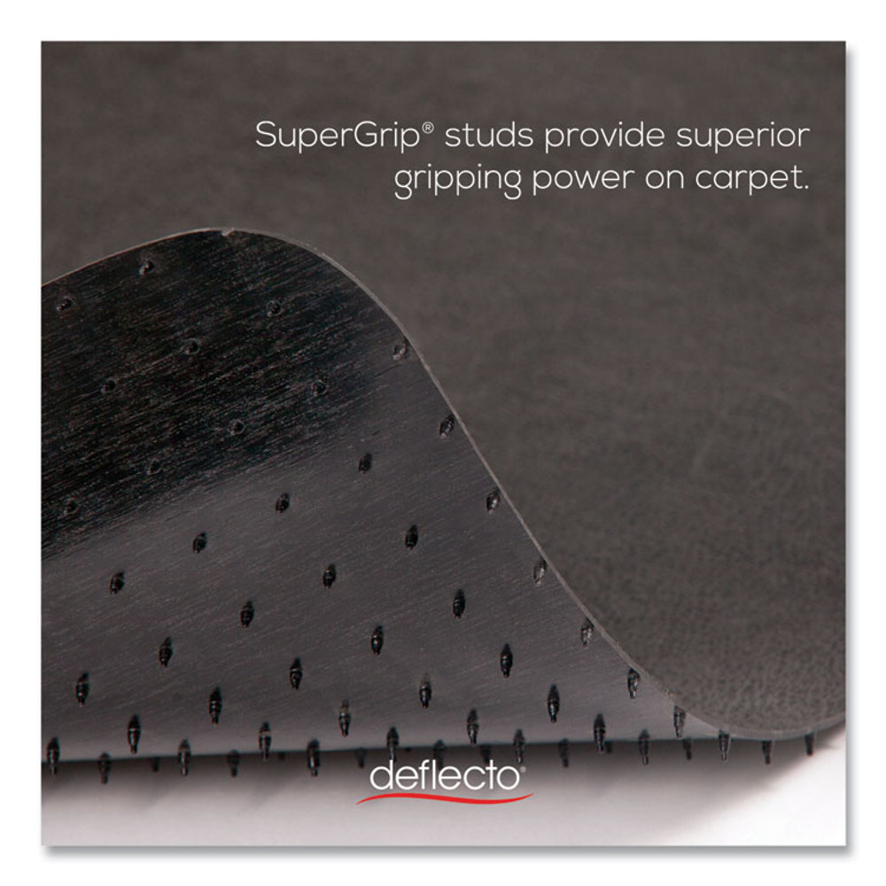 DEFLECTO CORPORATION CM11142BCOM EconoMat Carpet Chair Mat, Rectangular, 36 x 48, Black