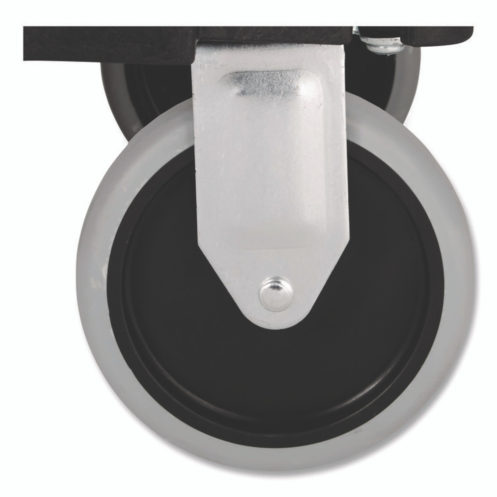 RUBBERMAID COMMERCIAL PROD. 618000BLA Two-Shelf Trades Cart, Plastic, 2 Shelves, 2 Drawers, 330 lb Capacity, 19.25" x 38" x 33.38", Black