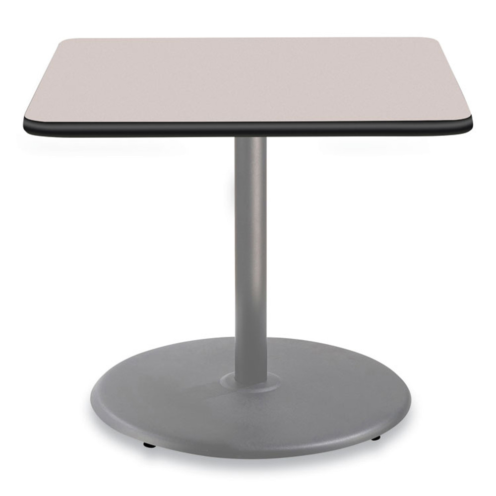 NATIONAL PUBLIC SEATING NPS® CG33636RD1GY Cafe Table, 36w x 36d x 30h, Square Top/Round Base, Gray Nebula Top, Gray Base