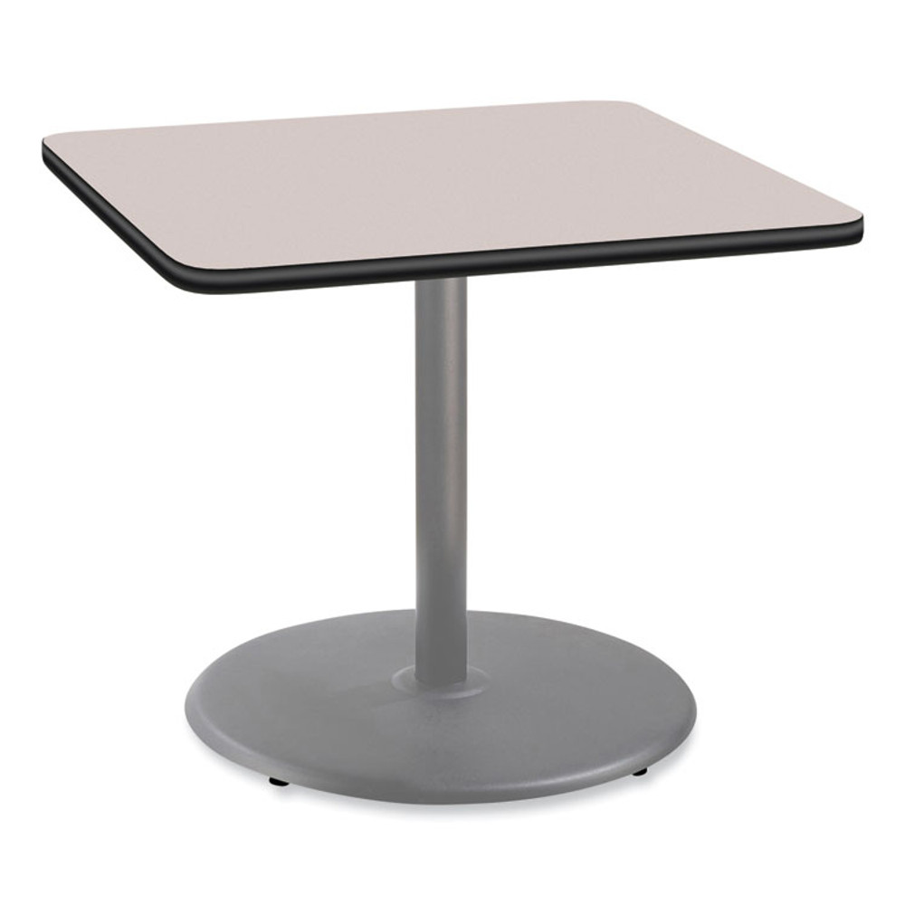 NATIONAL PUBLIC SEATING NPS® CG33636RD1GY Cafe Table, 36w x 36d x 30h, Square Top/Round Base, Gray Nebula Top, Gray Base