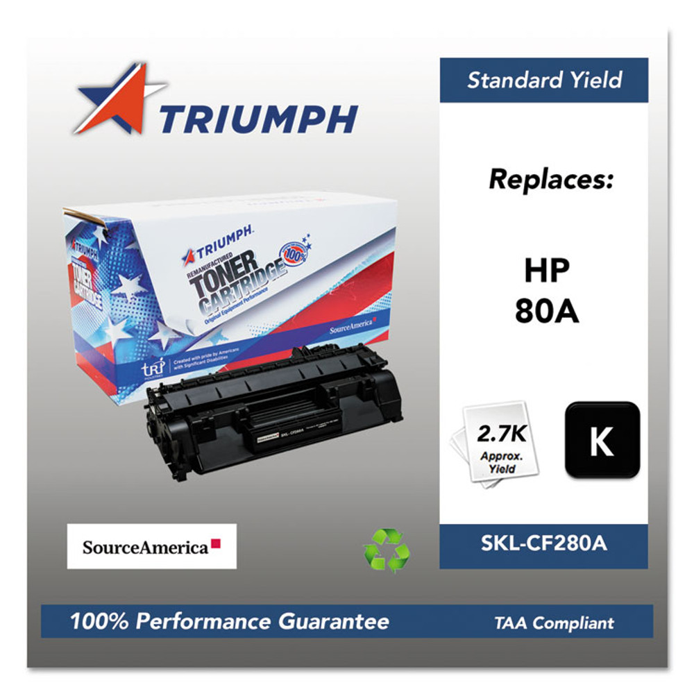 TRI INDUSTRIES NFP Triumph™ CF280A 751000NSH1318 Remanufactured CF280A (80A) Toner, 2,700 Page-Yield, Black