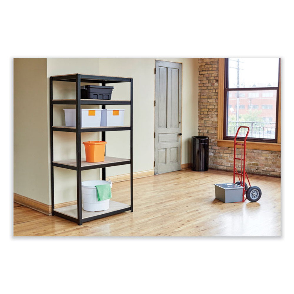 SAFCO PRODUCTS 9921WH Open Top Oval Waste Receptacle, 14 gal, Steel, White