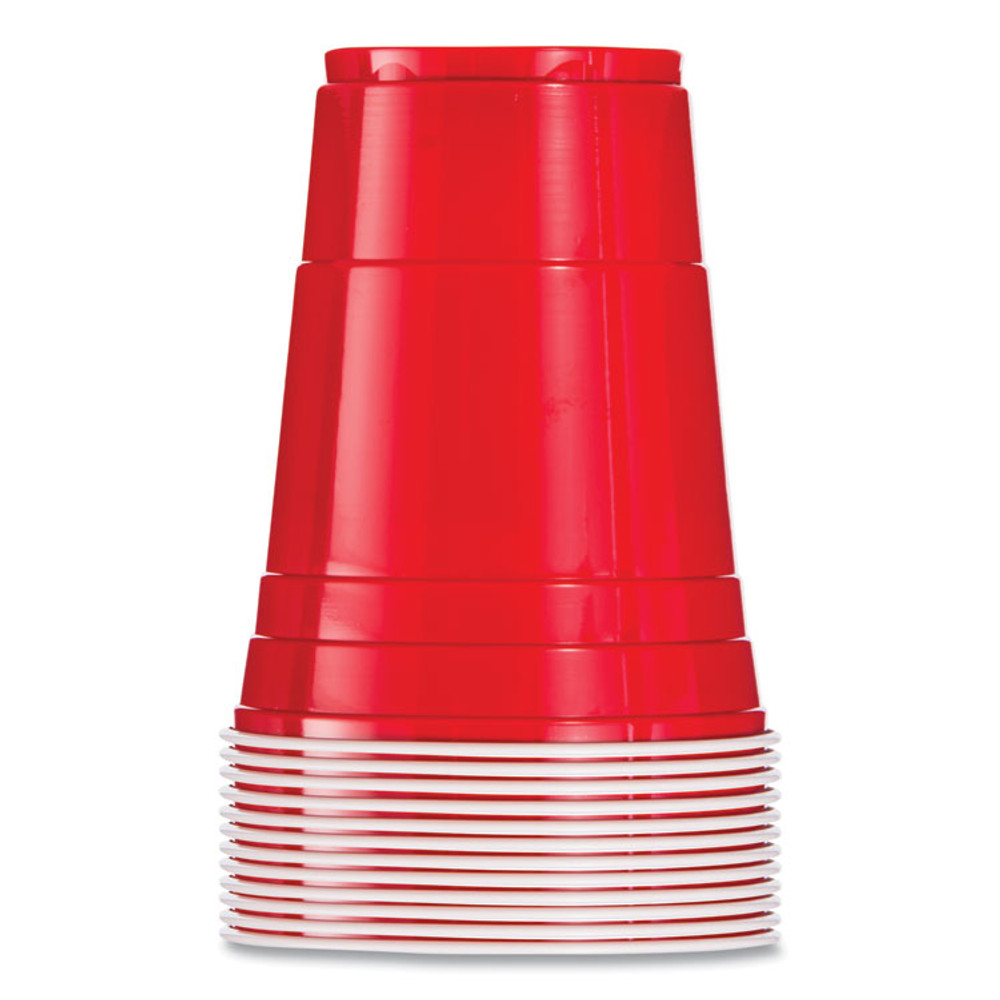 DART P16RPK SOLO Party Plastic Cold Drink Cups, 16 oz, Red, 50/Pack