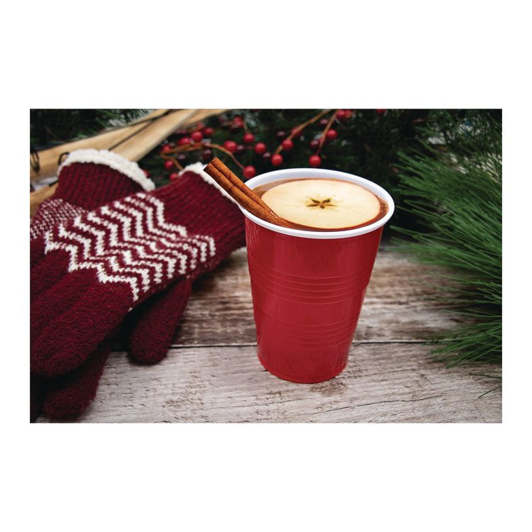 DART P16RPK SOLO Party Plastic Cold Drink Cups, 16 oz, Red, 50/Pack