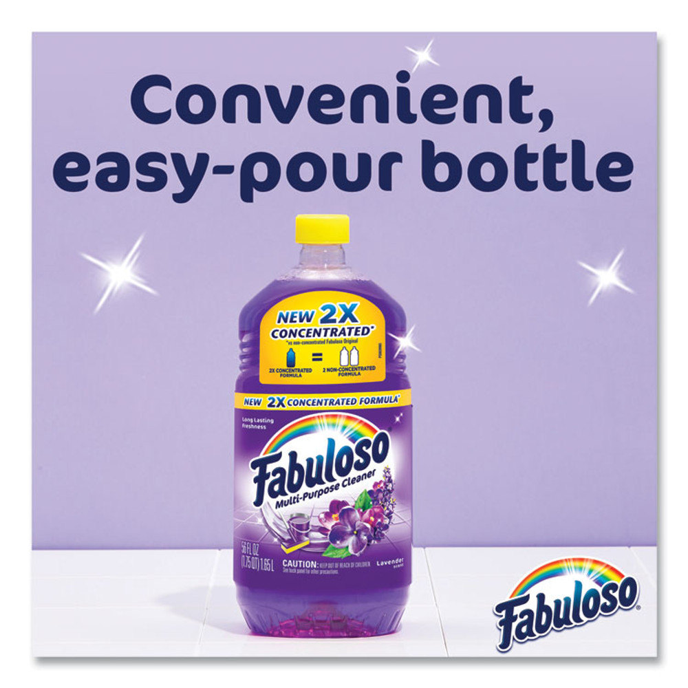 COLGATE PALMOLIVE, IPD. Fabuloso® 53041CT Multi-Use Cleaner, Lavender Scent, 56 oz Bottle, 6/Carton