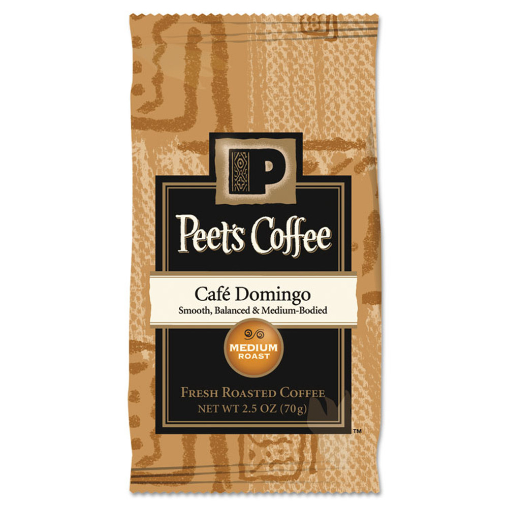 PEETS Peet's Coffee & Tea® 504918 Coffee Portion Packs, Cafe Domingo Blend, 2.5 oz Frack Pack, 18/Box
