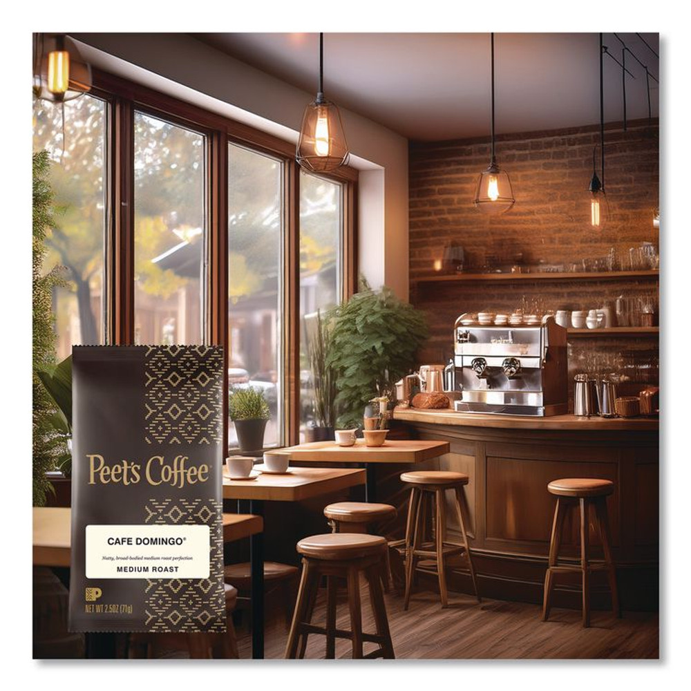 PEETS Peet's Coffee & Tea® 504918 Coffee Portion Packs, Cafe Domingo Blend, 2.5 oz Frack Pack, 18/Box
