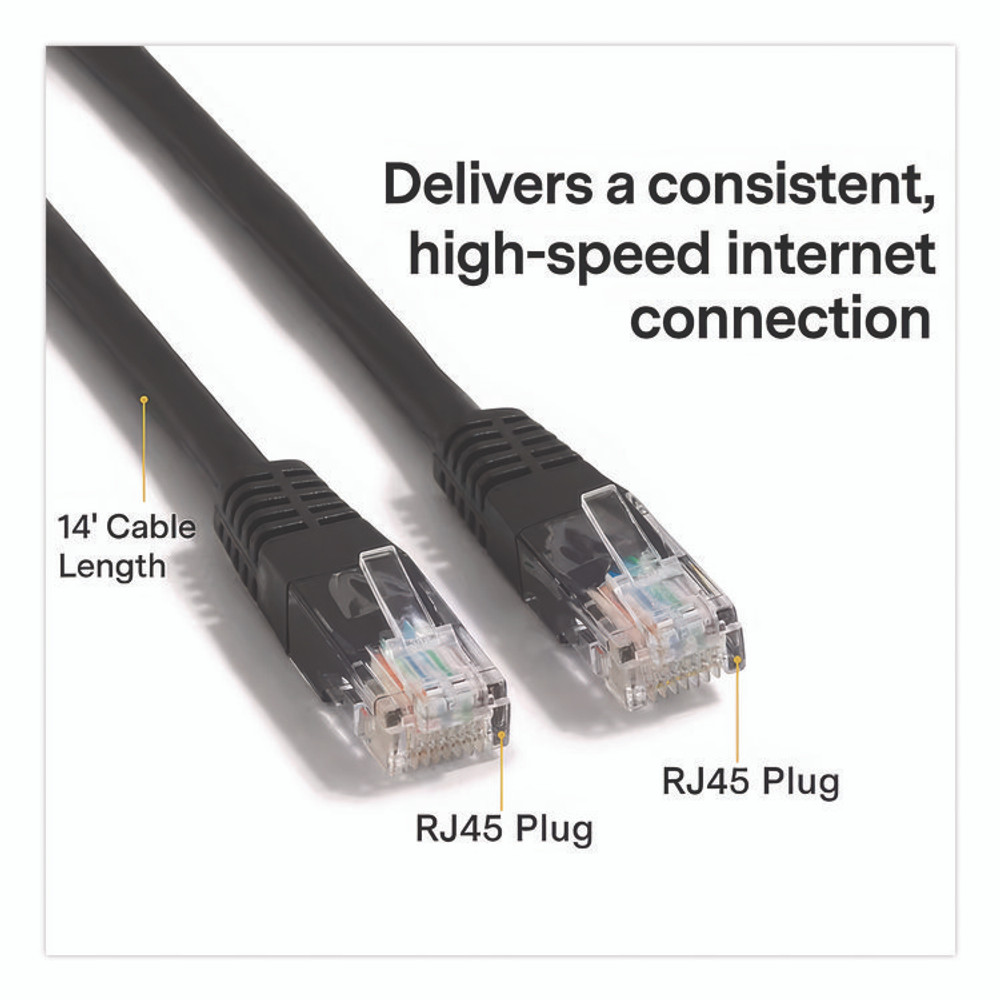 NXT TECHNOLOGIES 24400045 CAT6 Patch Cable, 14 ft, Black