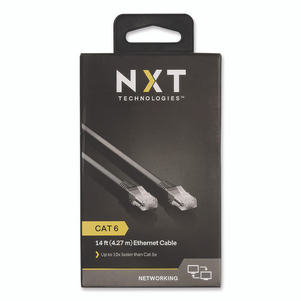 NXT TECHNOLOGIES 24400045 CAT6 Patch Cable, 14 ft, Black