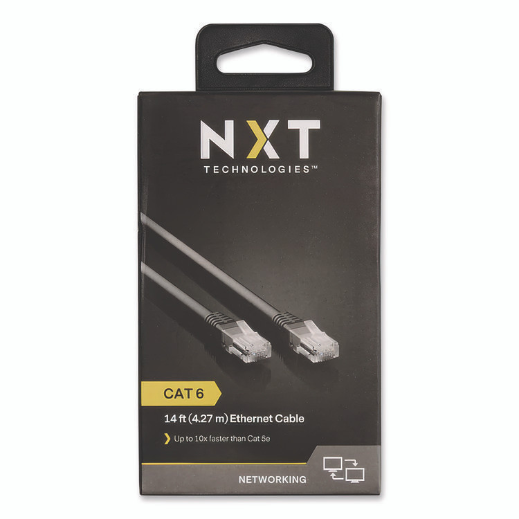 NXT TECHNOLOGIES 24400045 CAT6 Patch Cable, 14 ft, Black