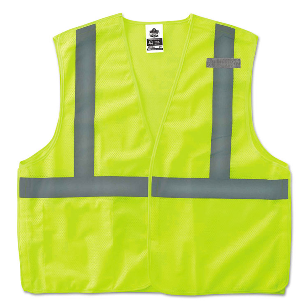 TENACIOUS HOLDINGS, INC. ergodyne® 21073 GloWear 8215BA Type R Class 2 Econo Breakaway Mesh Safety Vest, Small to Medium, Lime