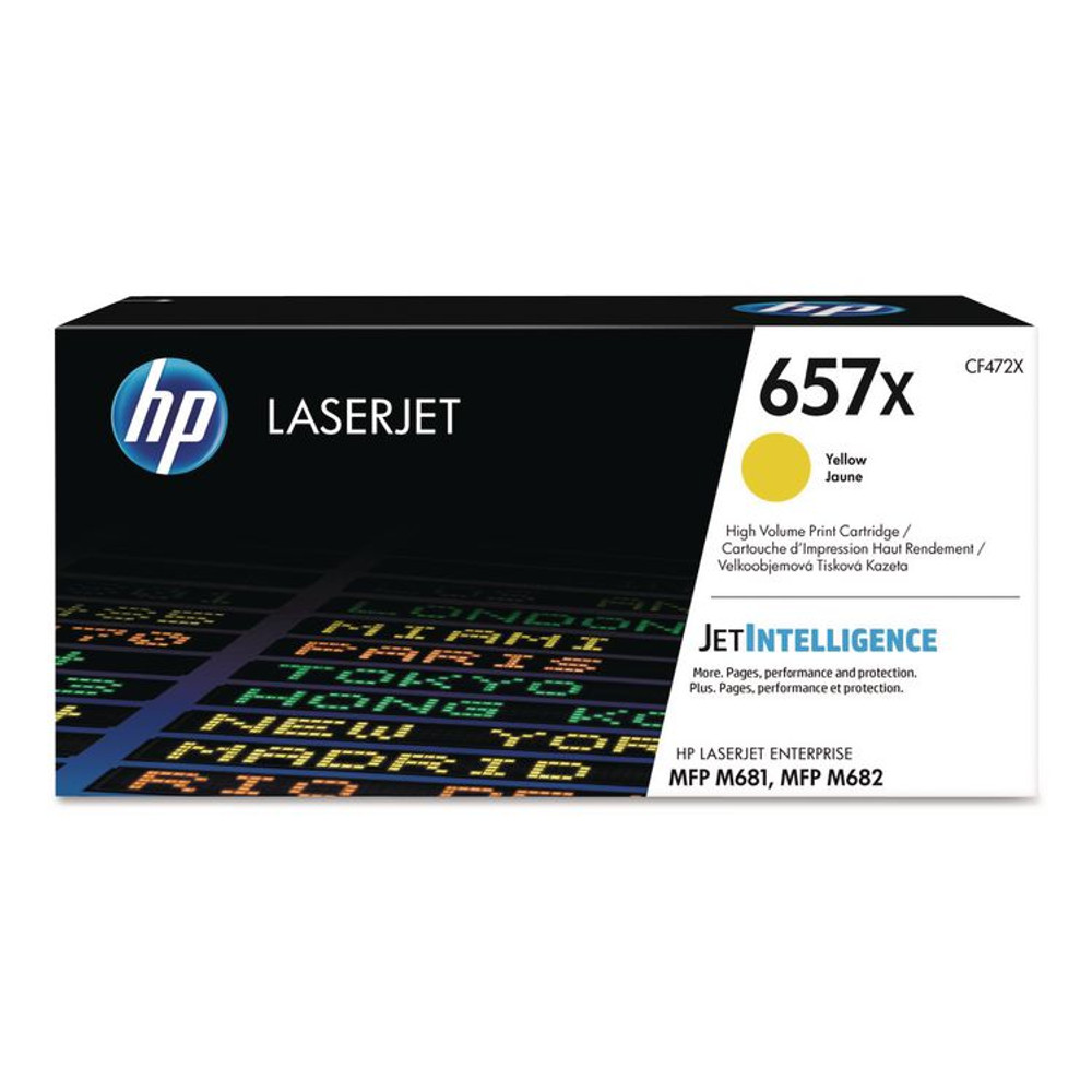 HP INC CF472X HP 657X, (CF472X) High-Yield Yellow Original LaserJet Toner Cartridge