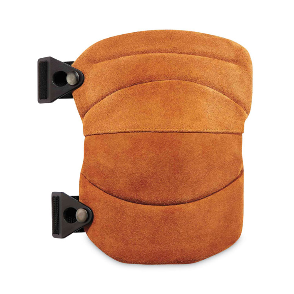 TENACIOUS HOLDINGS, INC. ergodyne® 18232 ProFlex 230LTR Leather Knee Pads, Wide Soft Cap, Buckle Closure, One Size Fits Most, Brown, Pair