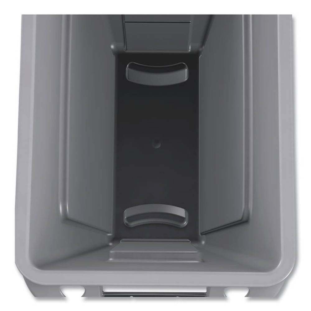 RUBBERMAID COMMERCIAL PROD. 354060GY Slim Jim with Venting Channels, 23 gal, Plastic, Gray