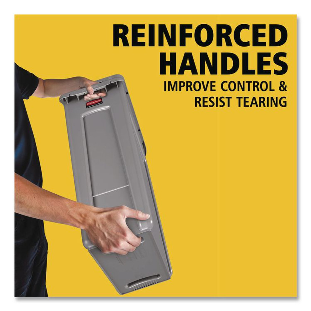 RUBBERMAID COMMERCIAL PROD. 354060GY Slim Jim with Venting Channels, 23 gal, Plastic, Gray