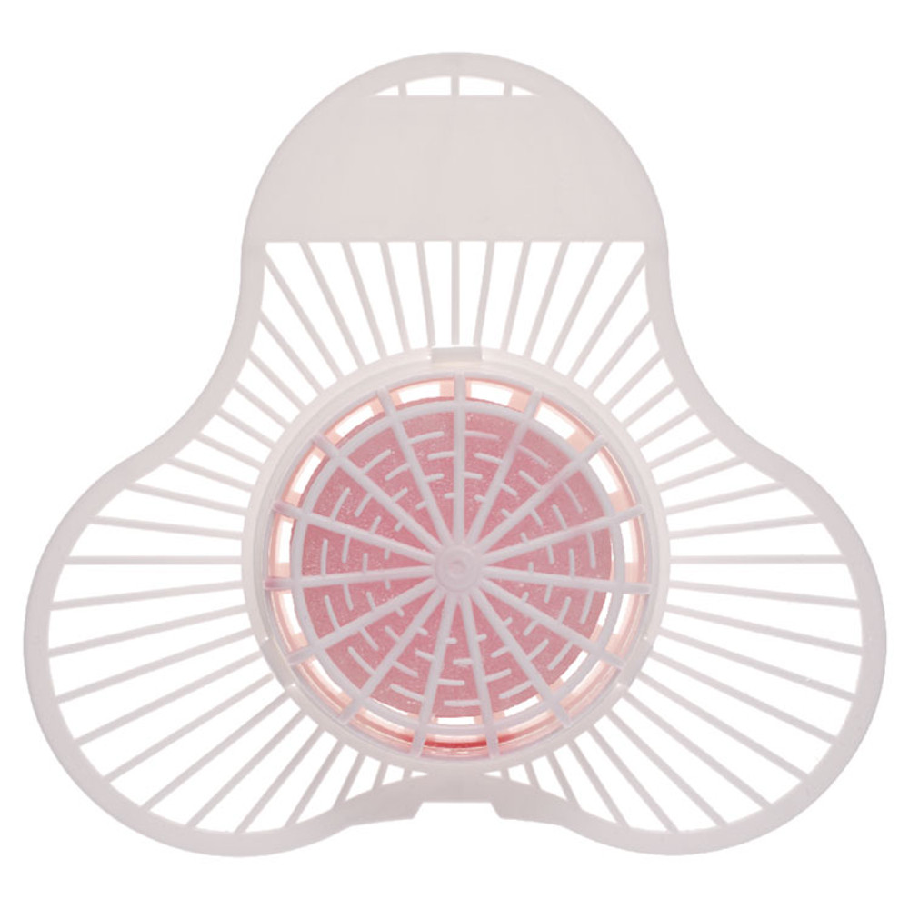 FRESH PRODUCTS 12-USPB Para Urinal Screen w/Deodorizer Block, Cherry Scent, 4 oz, Dozen