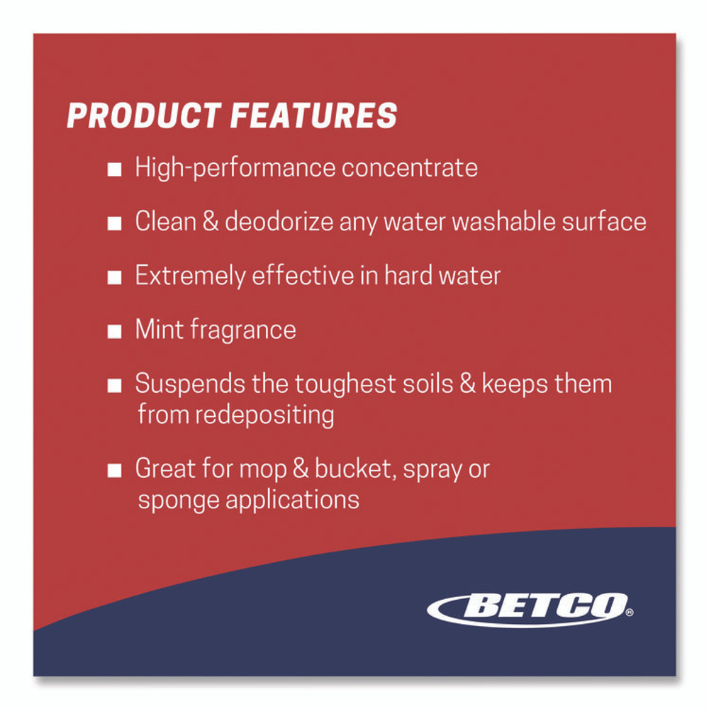 BETCO CORPORATION 1504700 Top Flite FastDraw All-Purpose Cleaner, Mint Scent, 67.6 oz Bottle, 4/Carton