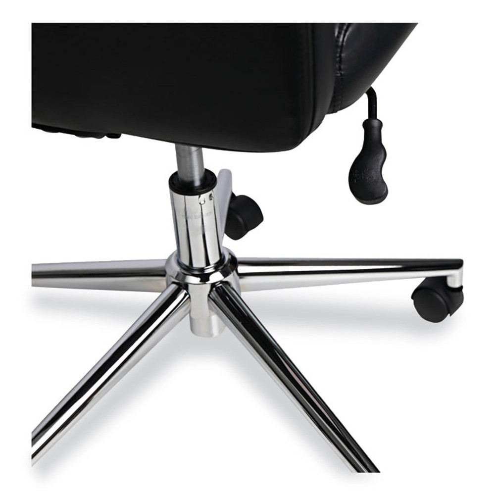 ALERA Workspace by WS4116 Leather Task Chair, Supports Up to 275 lb, 18.19" to 21.93" Seat Height, Black Seat, Black Back