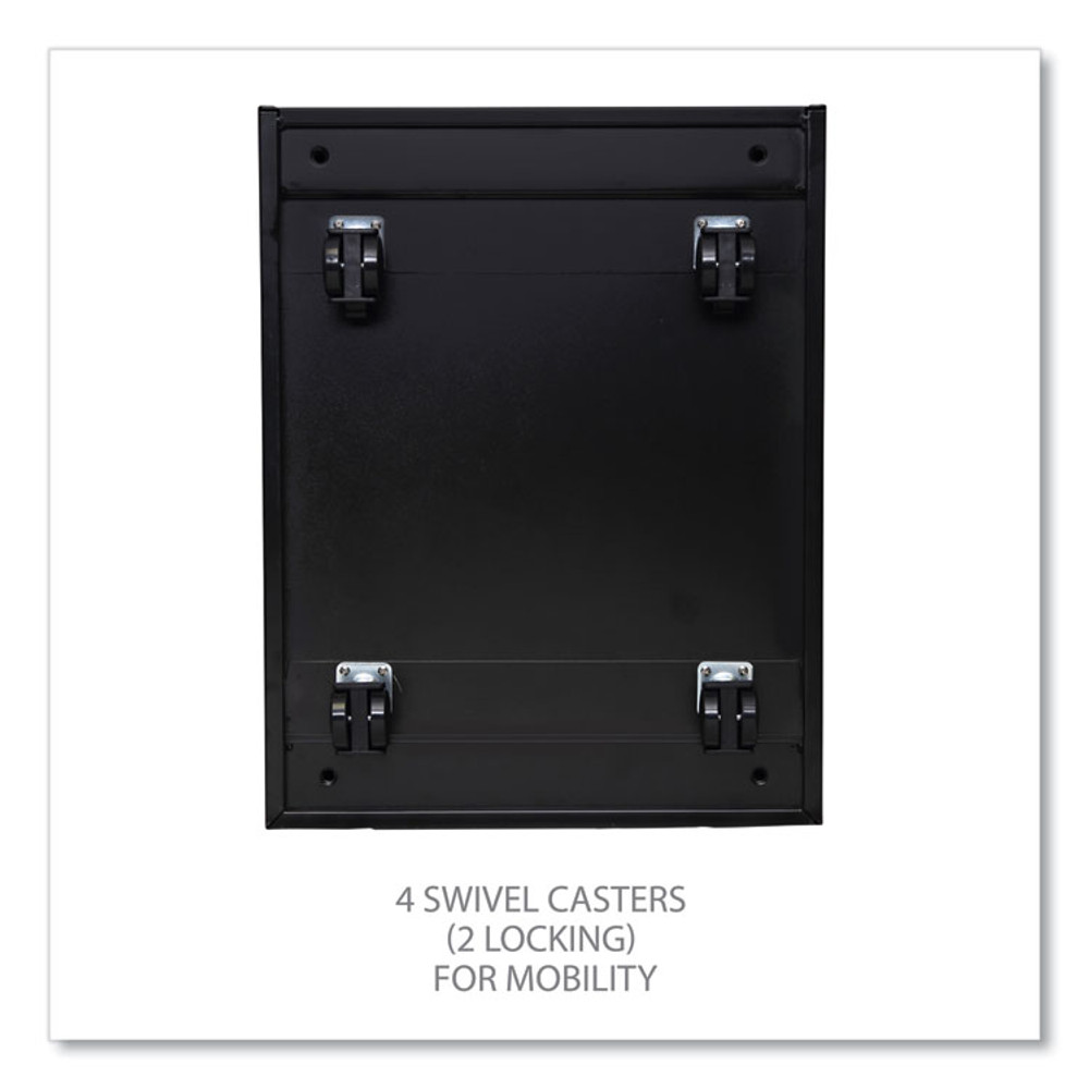ALERA PBBFBL File Pedestal with Full-Length Pull, Left or Right, 2-Drawers: Box/File, Legal/Letter, Black, 14.96" x 19.29" x 21.65"