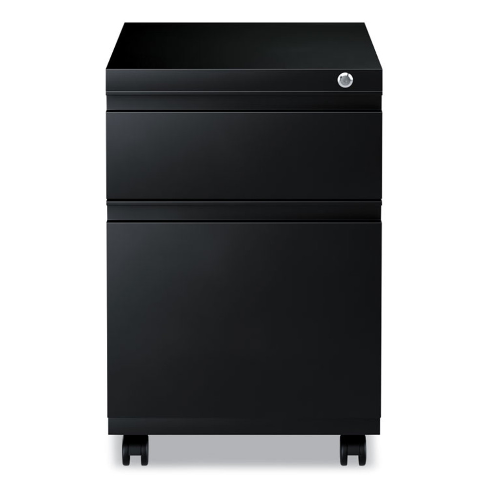 ALERA PBBFBL File Pedestal with Full-Length Pull, Left or Right, 2-Drawers: Box/File, Legal/Letter, Black, 14.96" x 19.29" x 21.65"