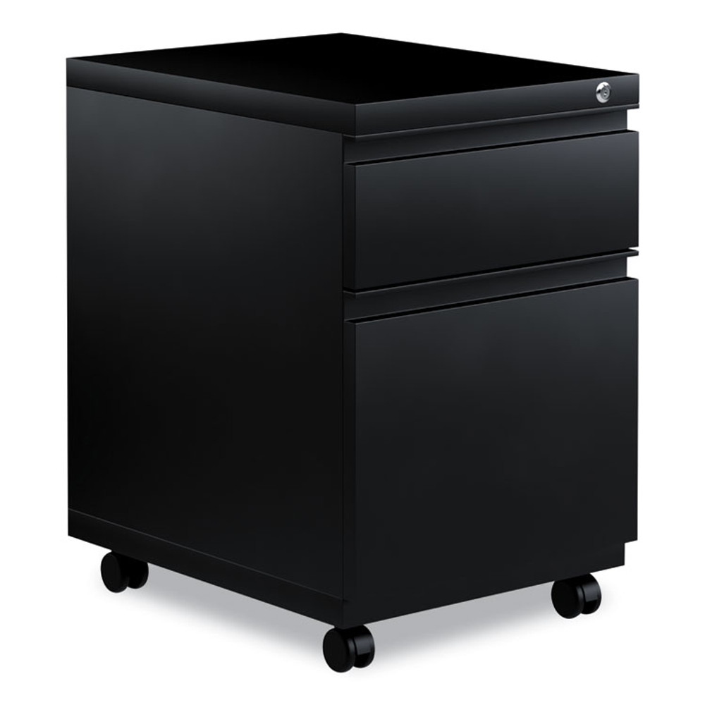 ALERA PBBFBL File Pedestal with Full-Length Pull, Left or Right, 2-Drawers: Box/File, Legal/Letter, Black, 14.96" x 19.29" x 21.65"