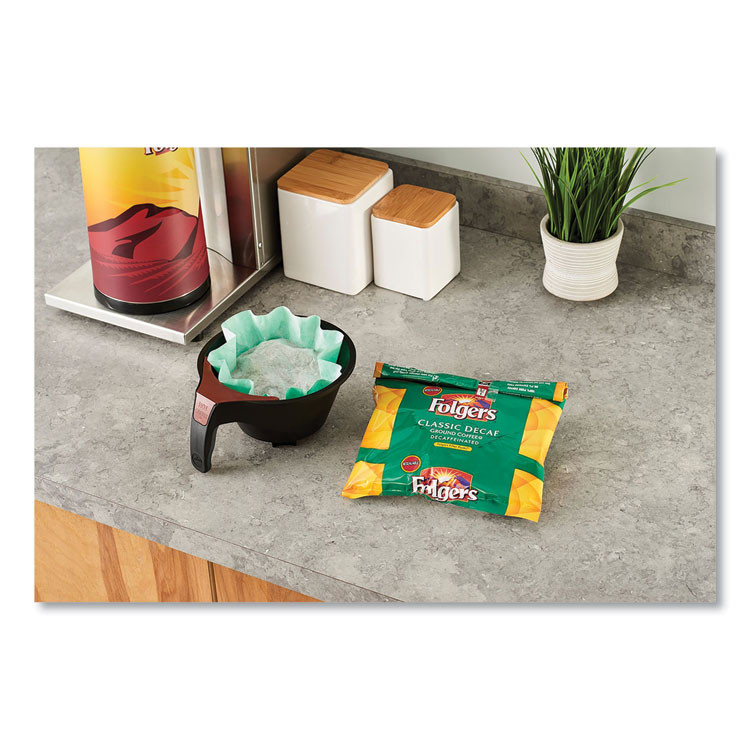 KEURIG DR PEPPER Folgers® 06122 Coffee Filter Packs, Decaffeinated Classic Roast, 9/10oz, 10/Pack, 4 Packs/Carton