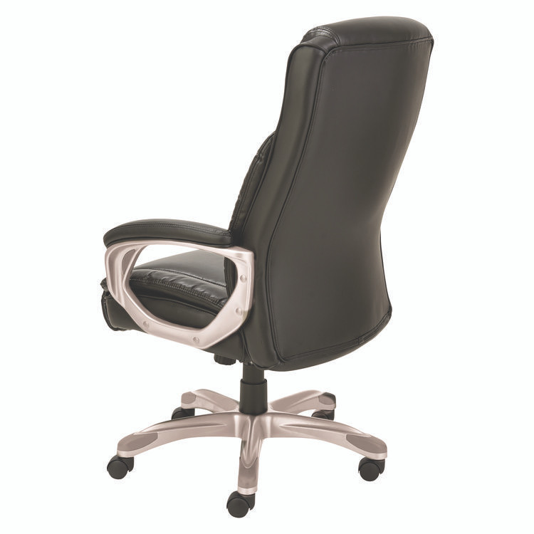 ALERA VN4119 Alera Veon Series Executive High-Back Bonded Leather Chair, Supports Up to 275 lb, Black Seat/Back, Graphite Base