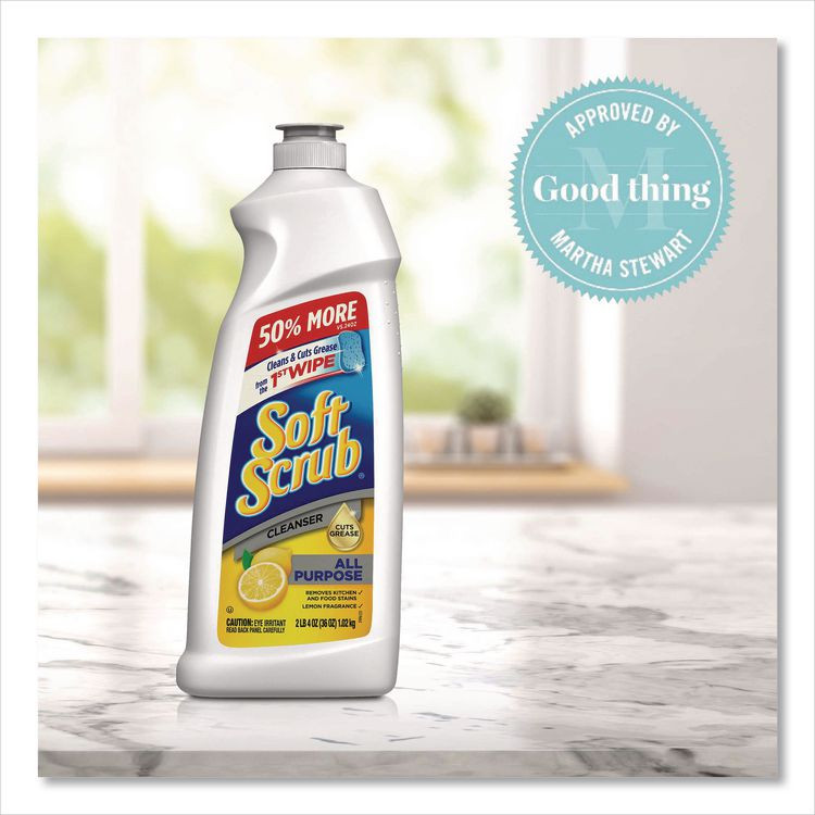 DIAL PROFESSIONAL Soft Scrub® 15020EA All Purpose Cleanser, Lemon Scent, 36 oz Bottle