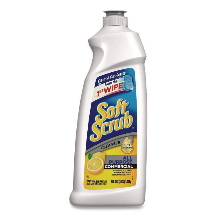 DIAL PROFESSIONAL Soft Scrub® 15020EA All Purpose Cleanser, Lemon Scent, 36 oz Bottle