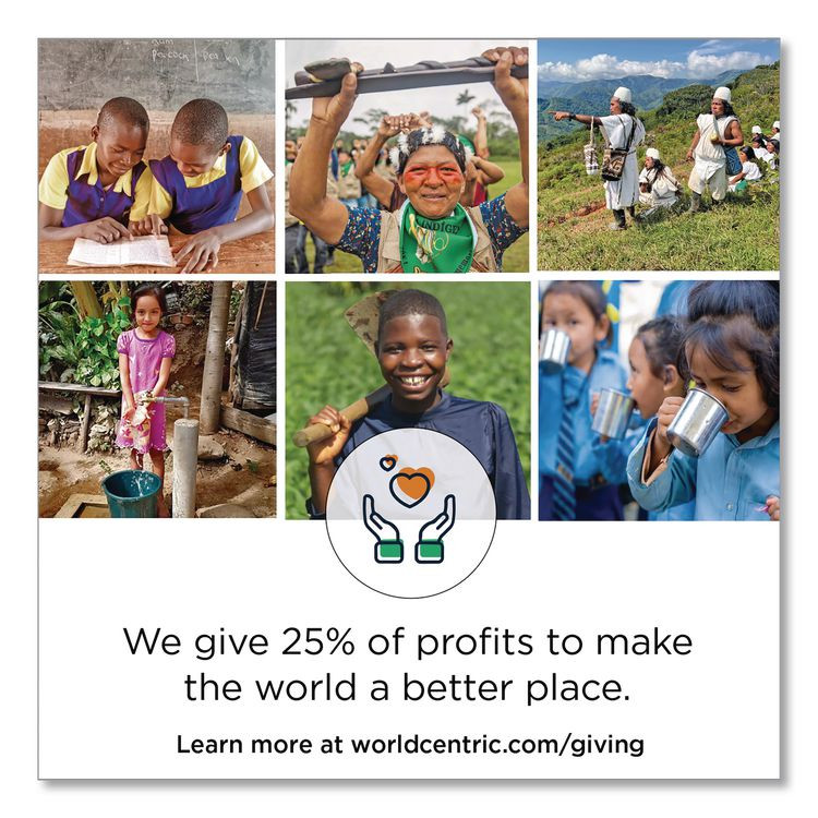 WORLD CENTRIC BOPA32 Paper Bowls, 32 oz, 4.4" Diameter x 5.8" h, White, 500/Carton