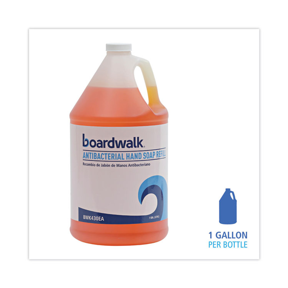 BOARDWALK 430EA Antibacterial Liquid Soap, Clean Scent, 1 gal