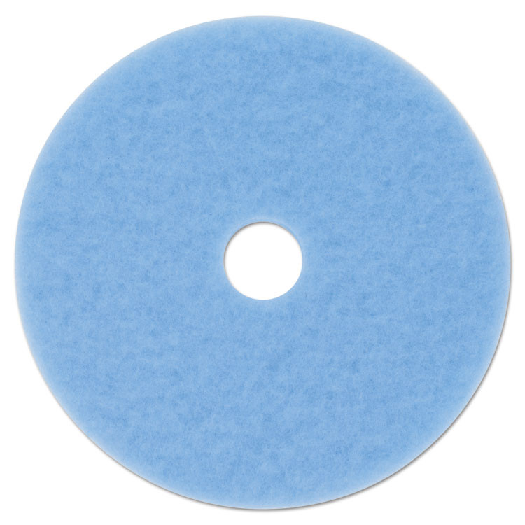 3M/COMMERCIAL TAPE DIV. 59825 Hi-Performance Burnish Pad 3050, 20" Diameter, Sky Blue, 5/Carton