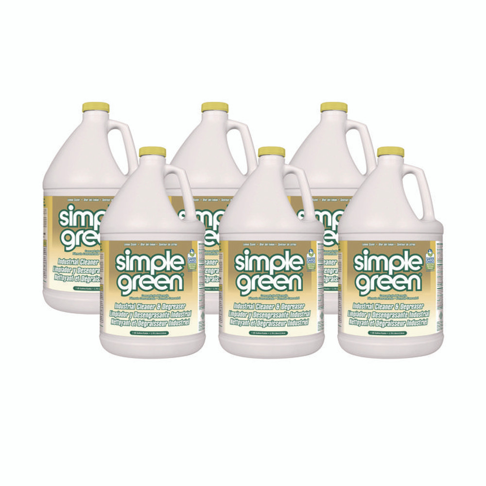 SUNSHINE MAKERS, INC. Simple Green® 14010 Industrial Cleaner and Degreaser, Concentrated, Lemon, 1 gal Bottle, 6/Carton