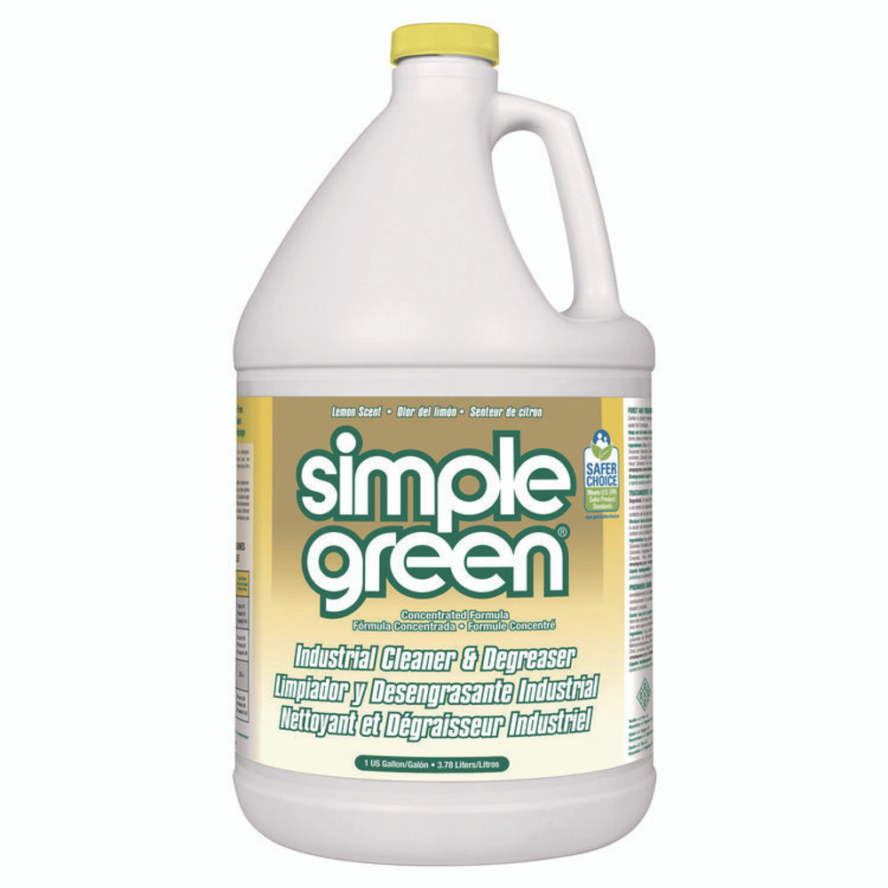 SUNSHINE MAKERS, INC. Simple Green® 14010 Industrial Cleaner and Degreaser, Concentrated, Lemon, 1 gal Bottle, 6/Carton