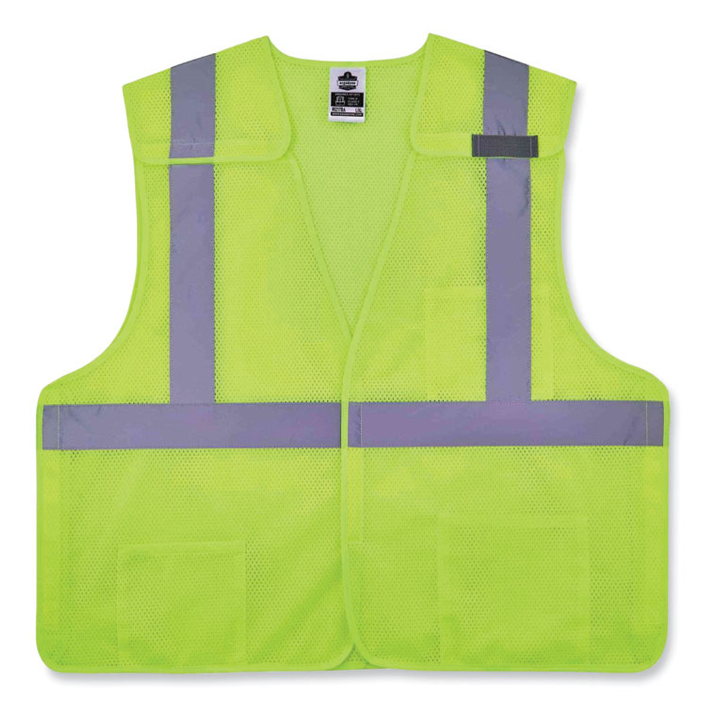 TENACIOUS HOLDINGS, INC. ergodyne® 21527 GloWear 8217BA Class 2 Breakaway Mesh Vest, Polyester, 2X-Large/3X-Large, Lime