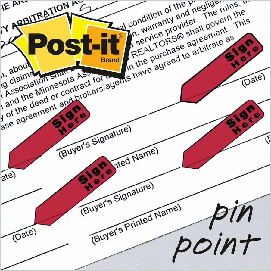 3M Post-it&reg; 684RDSH Post-it&reg; Arrow Message Flags
