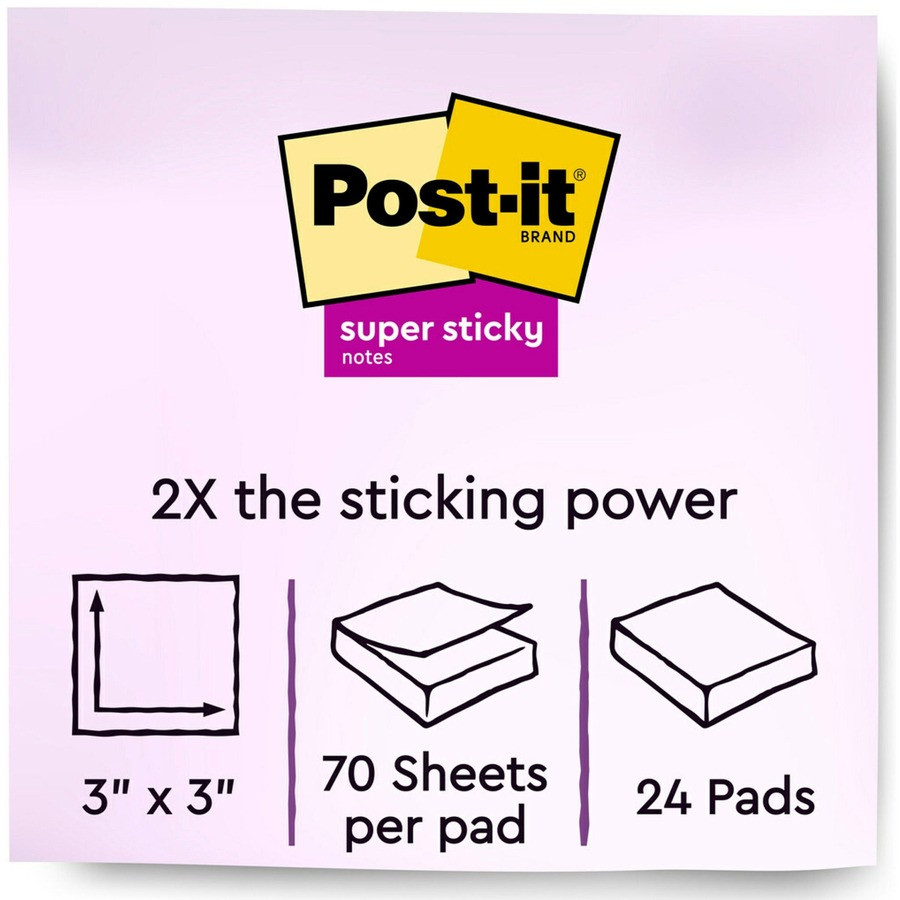 3M Post-it&reg; 65424SSJOYCP Post-it&reg; Super Sticky Notes