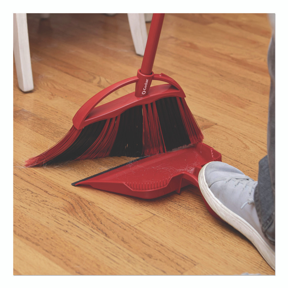 FREUDENBERG HOUSEHOLD PRODUCTS O-Cedar® 172134EA One Sweep LG Broom with Dustpan, 57" Handle, Red/Black/Gray