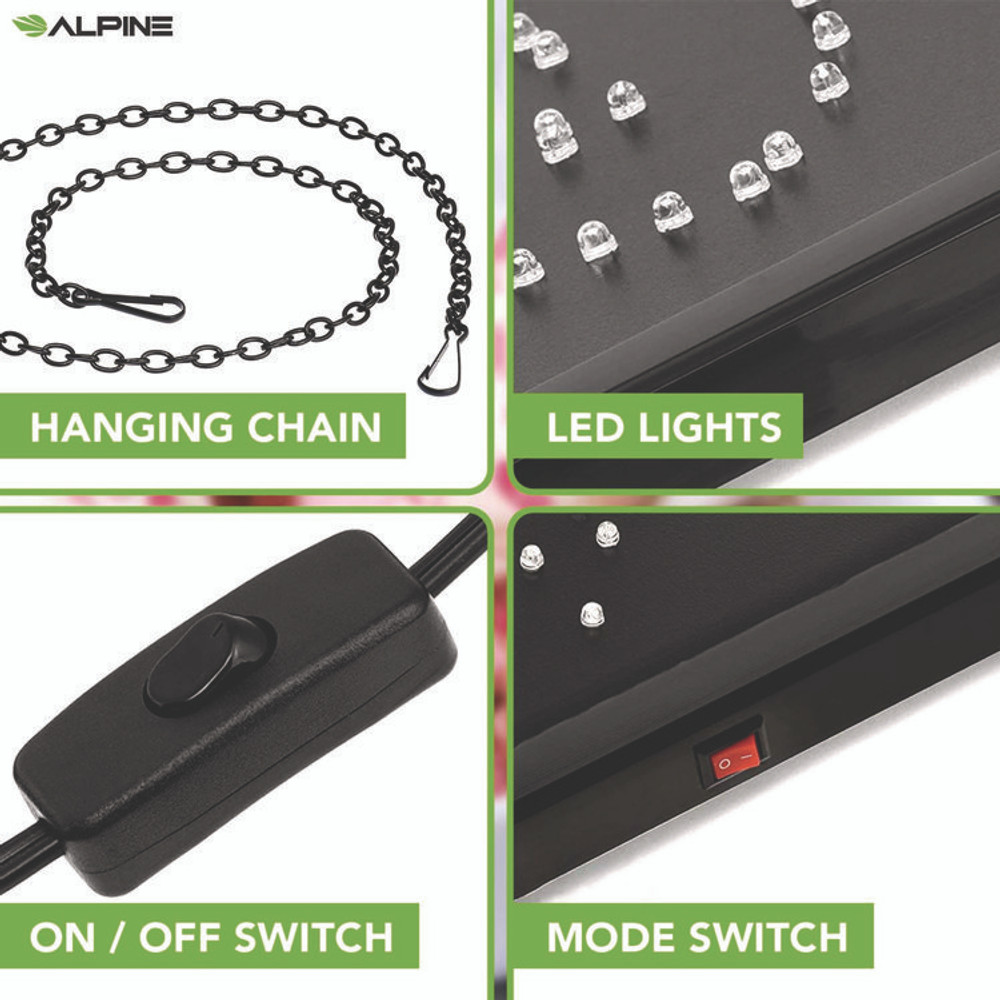 ALPINE INDUSTRIES ALP49713 LED Rectangular Ice Cream Sign, 19 x 10, Black Frame, Blue/Green/Orange/Red/White Graphics