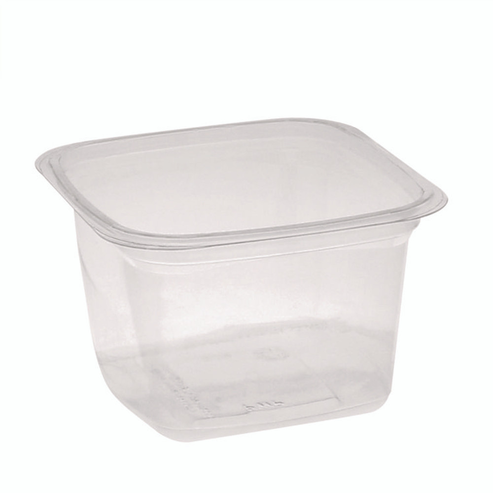 PACTIV EVERGREEN CORPORATION 4S18Y PET Square Container, 16 oz, 4 x 4 x 3, Clear, Plastic, 480/Carton