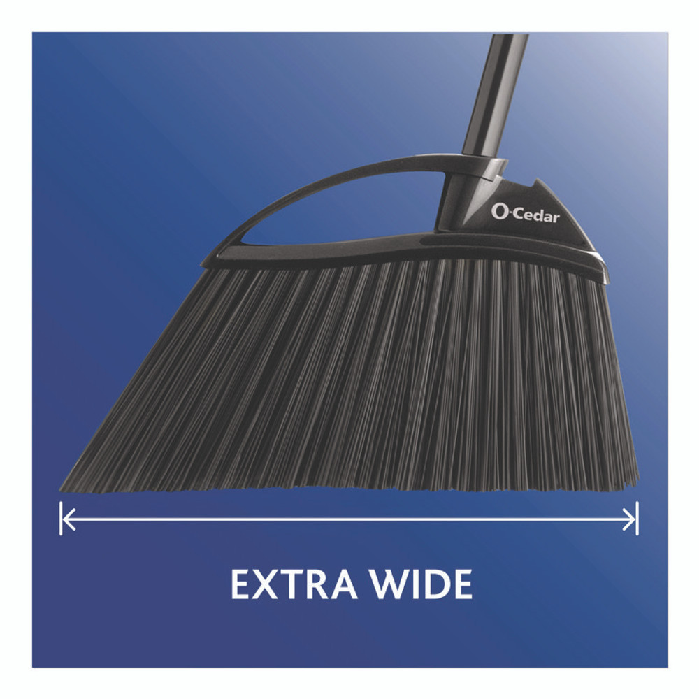 FREUDENBERG HOUSEHOLD PRODUCTS O-Cedar® 168215EA Outdoor PowerCorner Angle Broom, 48" Handle, Black/Gray