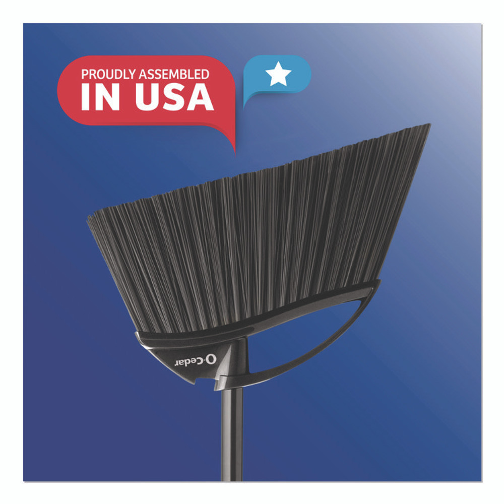FREUDENBERG HOUSEHOLD PRODUCTS O-Cedar® 168215EA Outdoor PowerCorner Angle Broom, 48" Handle, Black/Gray