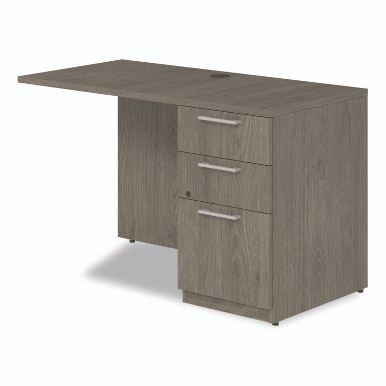 ALERA SVRRP4824WA Alera Seville Series Desk Return with Pedestal, Right, 48" x 24" x 29", Walnut