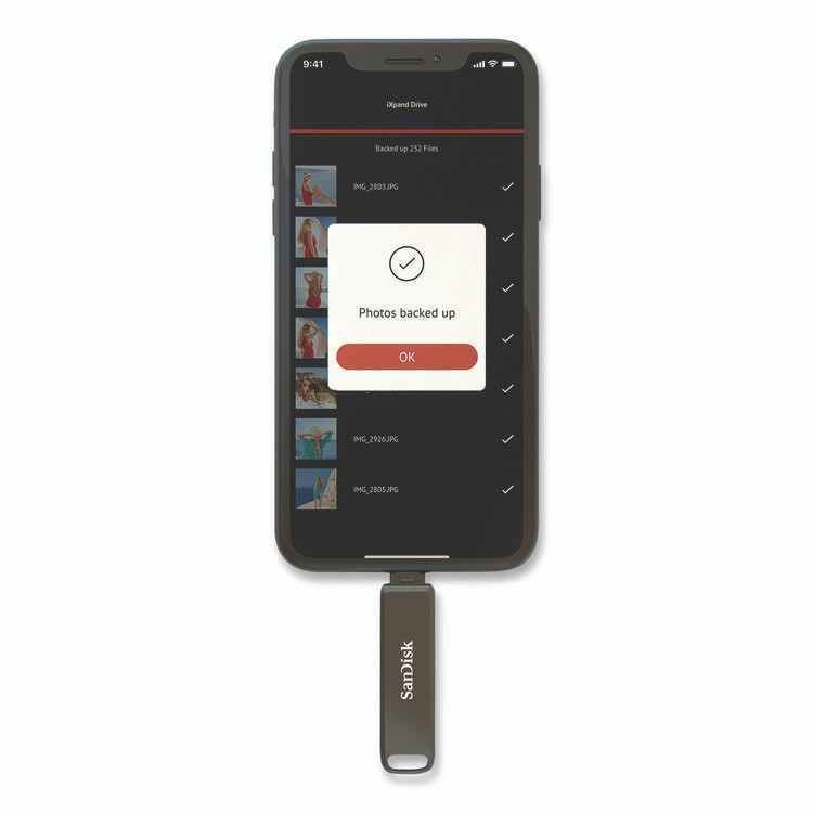 SANDISK CORPORATION IX70N128GAG6 Dual Phone USB 3.2 Type-C/Lightning Flash Drive, 128 GB, Black