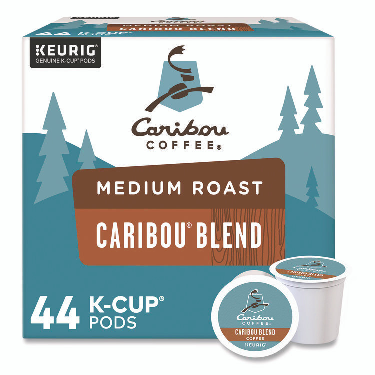 KEURIG DR PEPPER Caribou Coffee® 2124056 Caribou Blend Coffee K-Cups, 0.4 oz, 44/Box